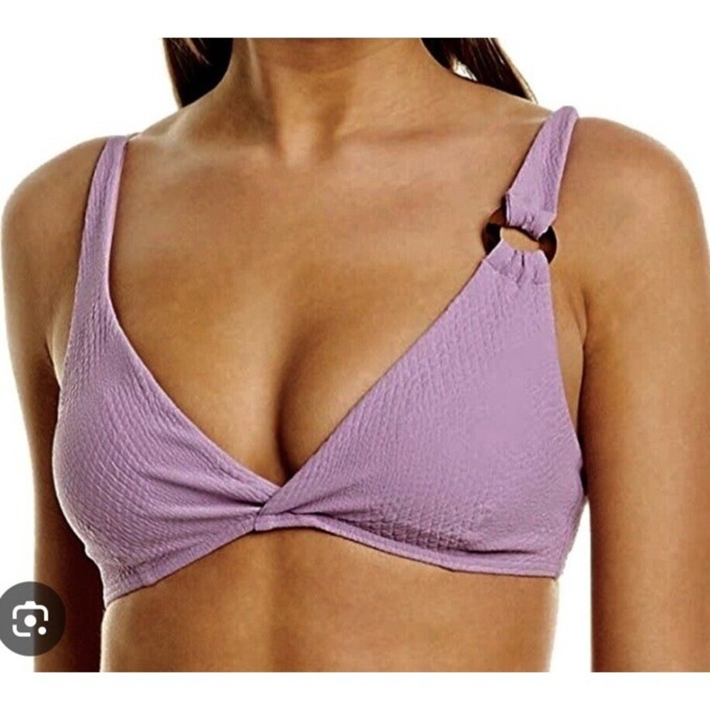ONIA‎ Claire Lavender Textured Bikini Top S Spring Break Beach Cruise